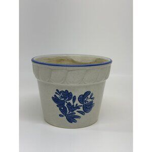 VTG Pfaltzgraff Yorktown Stoneware 3" Candle Made in USA Decor Style Blue